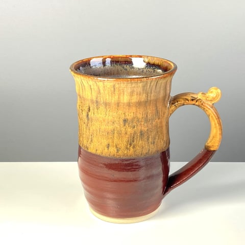 Kubek z koła garncarskiego KASZTAN | rękodzieło | 260ml