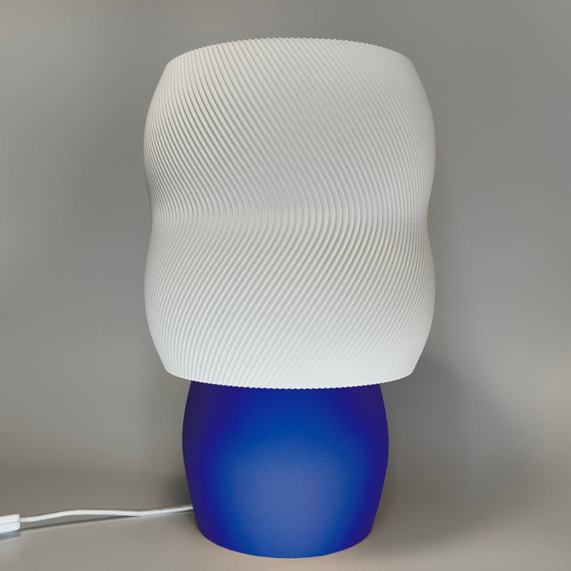 Lampka Brio Grande Kobaltowy Biały