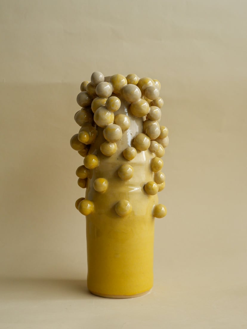 The Bubble- Yellow Vase 04 - wazon ceramiczny z kolekcji The Bubble