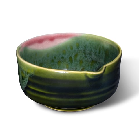 Miseczka do matchy - CHAWAN W STYLU KATAKUCHI - wzór FALA, kolor Usta