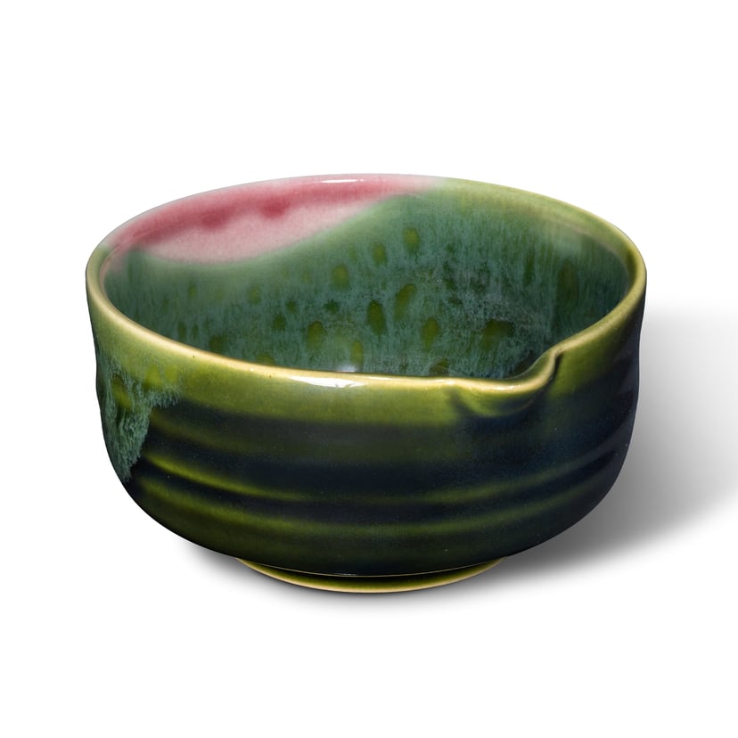 Miseczka do matchy - CHAWAN W STYLU KATAKUCHI - wzór FALA, kolor Usta