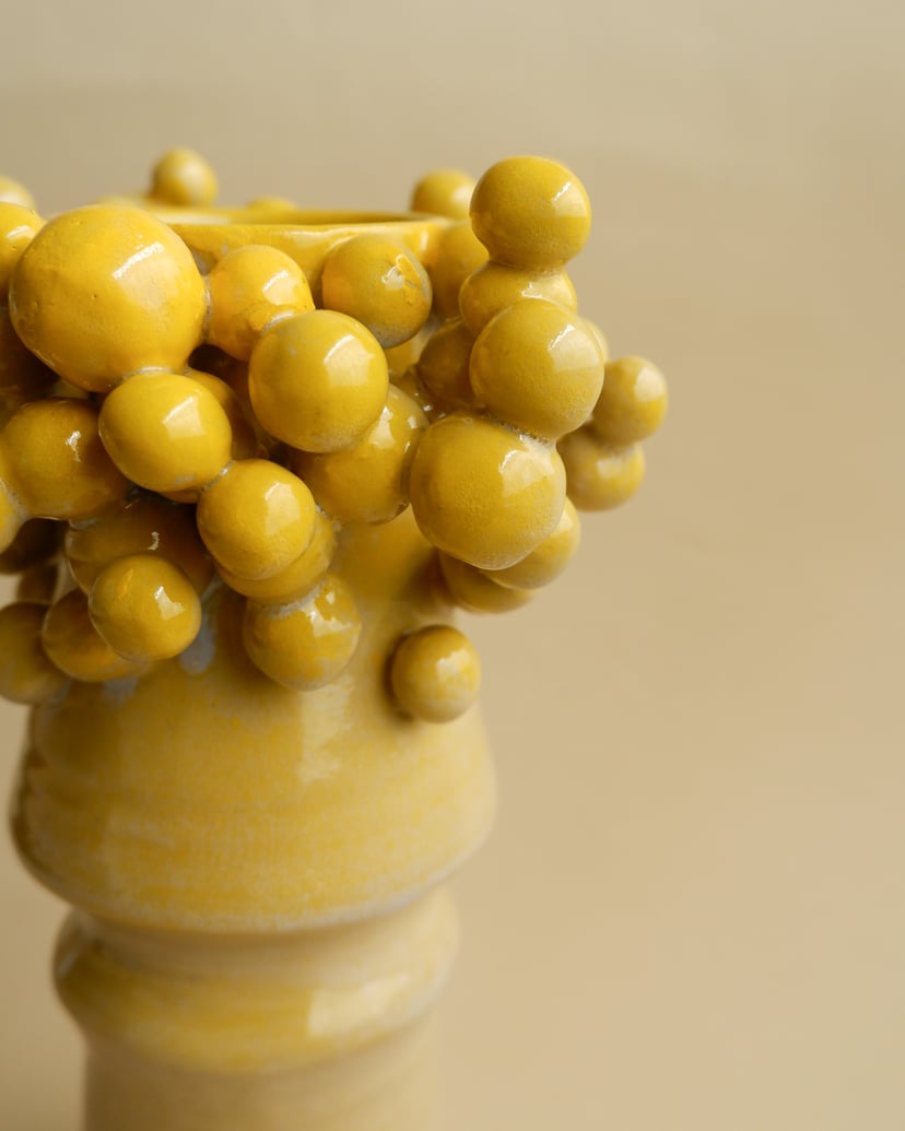 The Bubble- Yellow Vase 03 - wazon ceramiczny z kolekcji The Bubble