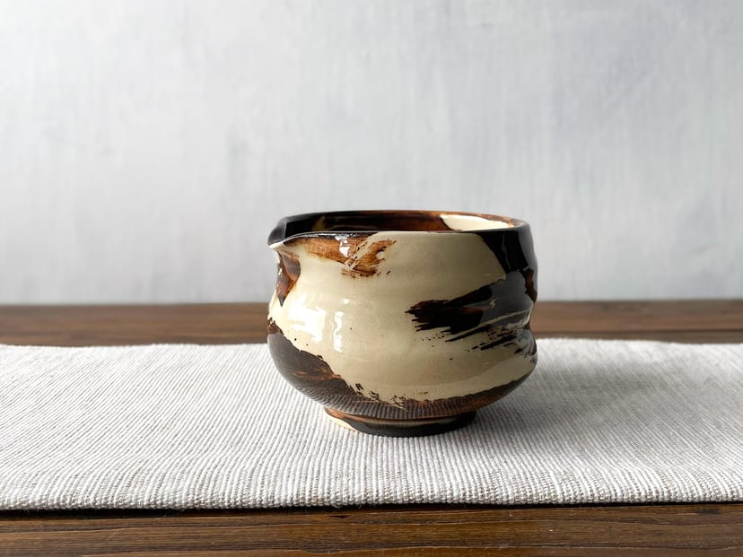 Chawan do matchy karmelowy