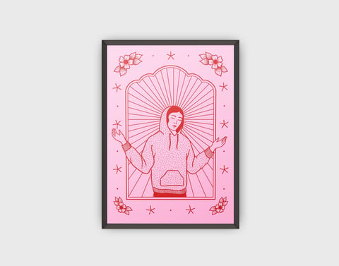 Plakat "Modern Mary in Pink" - A5