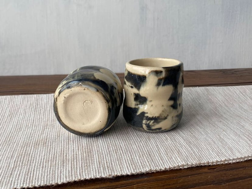 Komplet dwóch czarek do espresso