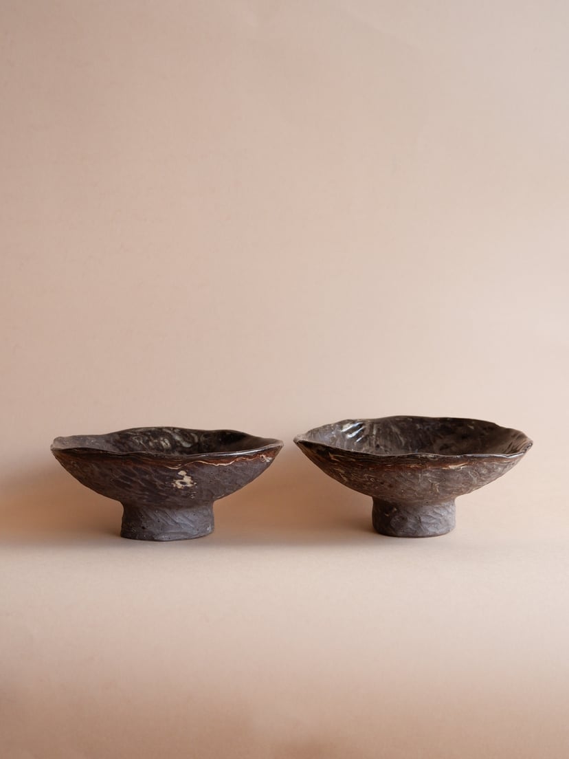 Footed plate 07 - ceramiczny talerz na stopie