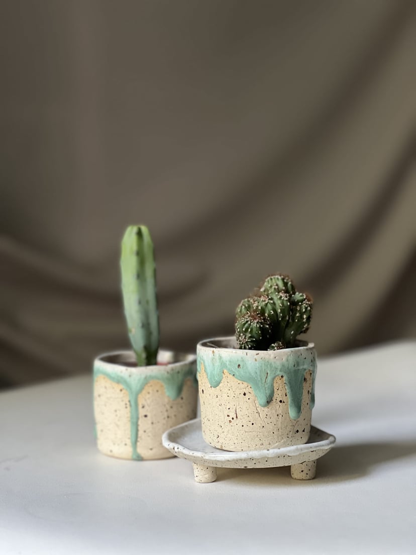 Osłonka ceramiczna Lukier – ceramika handmade na doniczkę