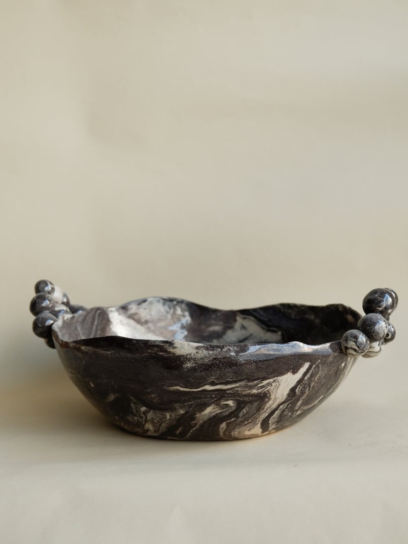 The Bubble- Marbled Clay Centerpiece 02 - ceramiczna patera z kolekcji The Bubble