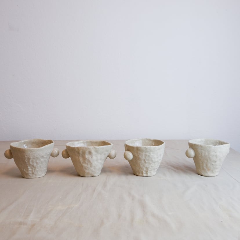 The Bubble- Set Of Four Cups 13 - zestaw czterech kubków ceramicznych