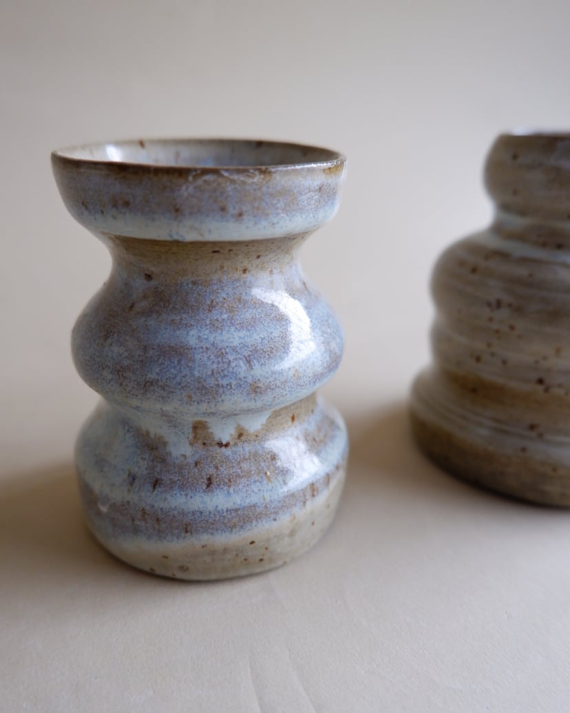 The Combined Forms- Set of Candleholders 10 - zestaw świeczników z kamionki z kolekcji The Combined Forms
