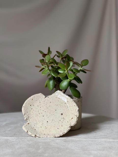 Rustykalna, ceramiczna podstawka na biżuterię/rośliny – ręcznie robiona taca ceramiczna