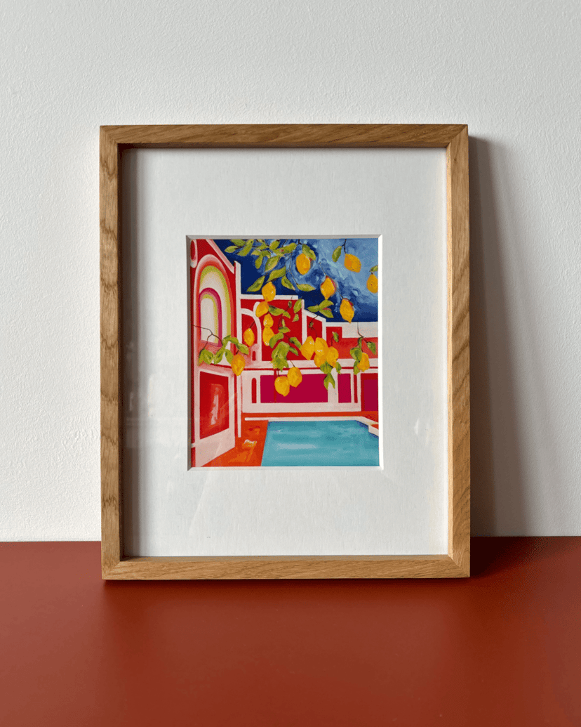 Lemons from Amalfi – wydruk Fine Art 30×24 cm w dębowej ramie