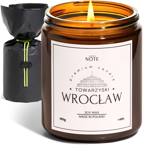 Świeca sojowa zapachowa róża i cytryna 190 g w szkle - Towarzyski Wrocław