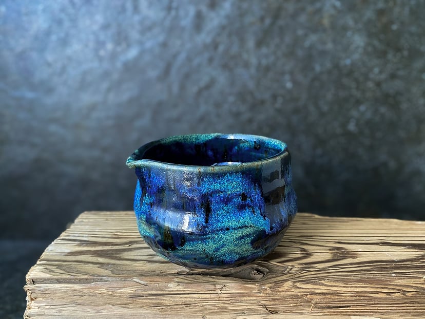 Miseczka do matchy granatowo zielona - ZEN