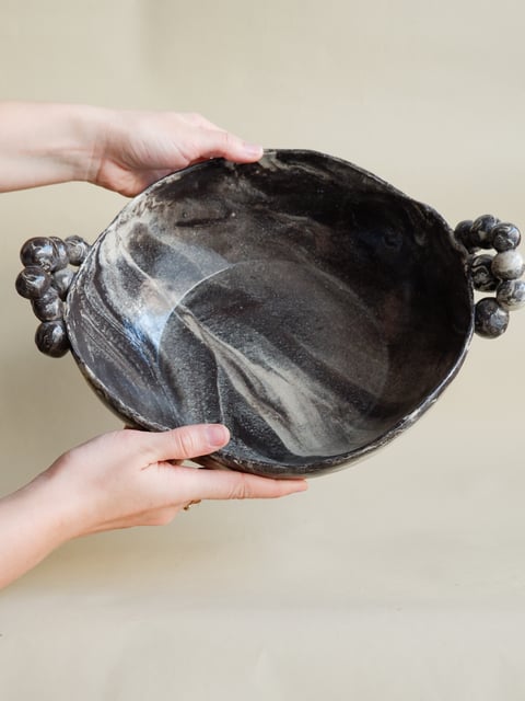 The Bubble- Marbled Clay Centerpiece 02 - ceramiczna patera z kolekcji The Bubble