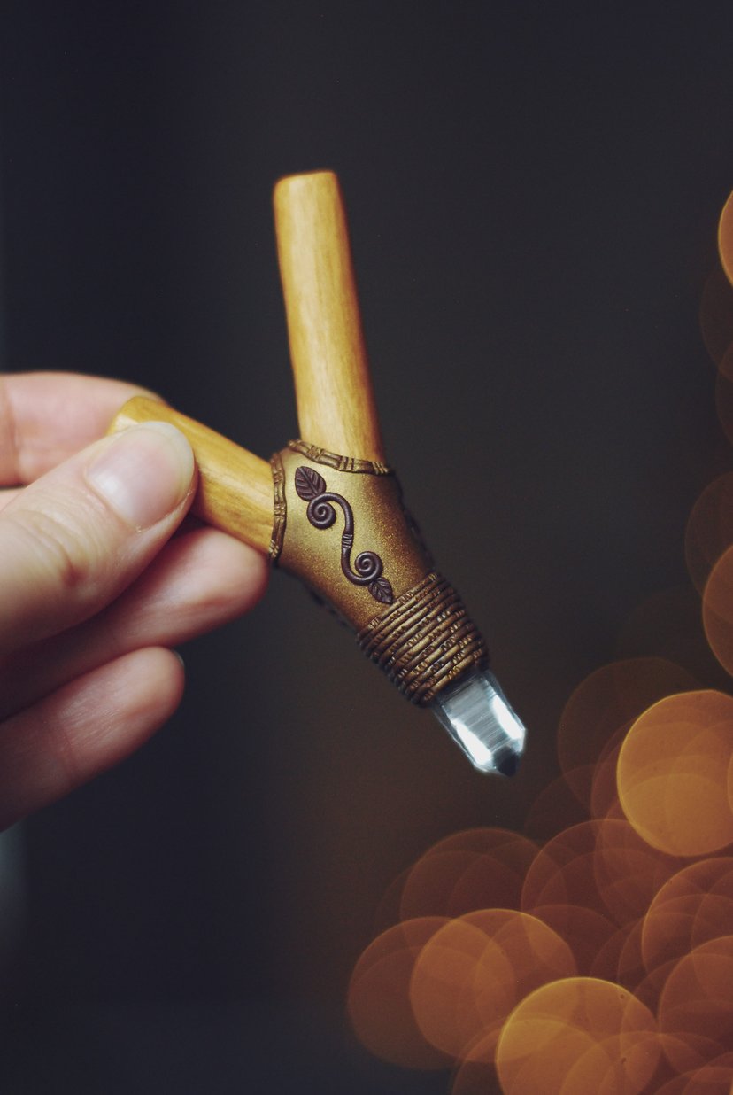 Kuripe ༓ FOREST SPIRIT – kuripe do rapé z drewna Palo Santo
