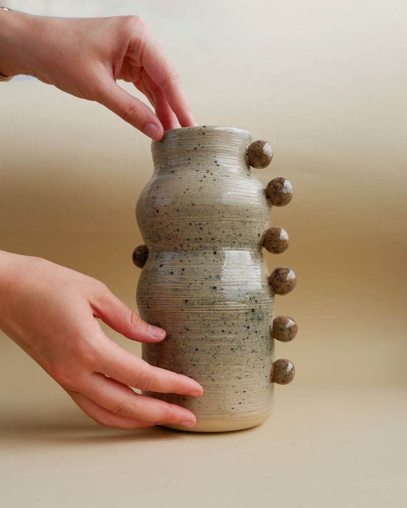 The Bubble- Mixed Color Clays Vase 11 - wazon ceramiczny z kolekcji The Bubble
