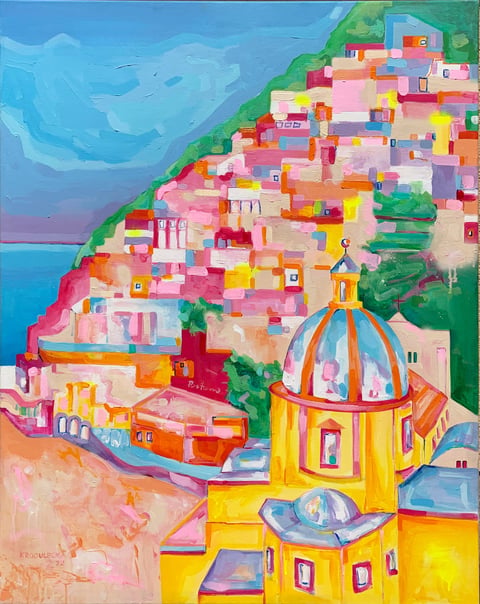 Positano (Widok no.13) | Obraz olejny 100x80