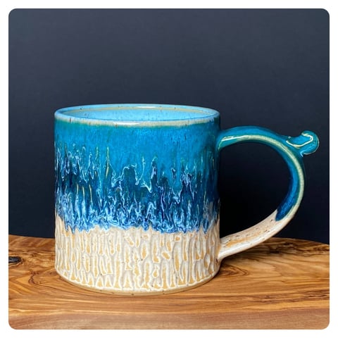 Kubek ceramiczny 300 ml Laguna - rękodzieło handmade
