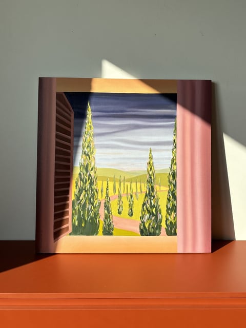 La strada della Dolce Vita | Obraz olejny 60x60 cm Obraz bez ramy