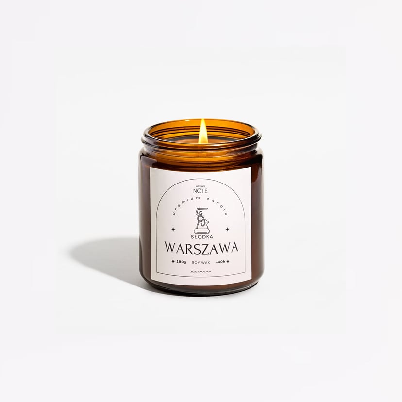 Świeca waniliowa - Słodka Warszawa - 190g