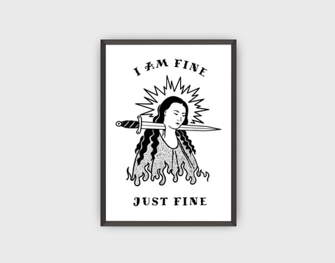 Plakat "I am fine" - A5