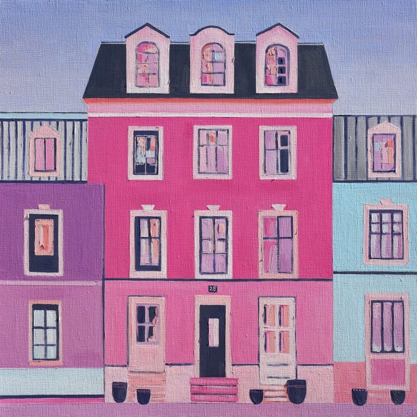 La rue Cremieux 25 - Obraz olejny 60x60 cm
