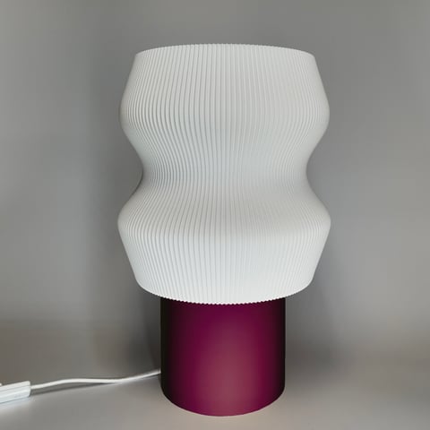 Lampka Ombra Grande Śliwkowy Biały