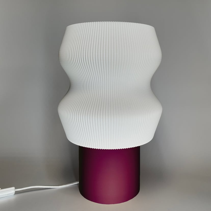 Lampka Ombra Grande Śliwkowy Biały