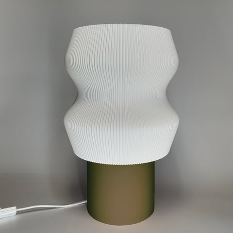 Lampka Ombra Grande Oliwkowy Biały