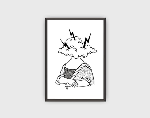 Plakat "Stormy Mona Lisa" - A4