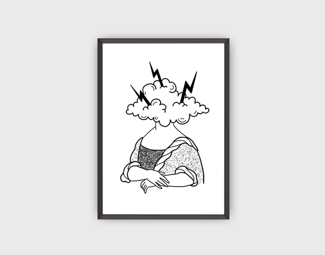 Plakat "Stormy Mona Lisa" - A3