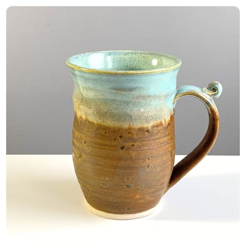 Kubek ceramiczny z koła garncarskiego | rękodzieło | 320 ml