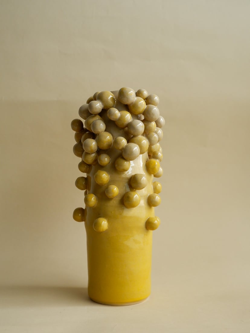 The Bubble- Yellow Vase 04 - wazon ceramiczny z kolekcji The Bubble
