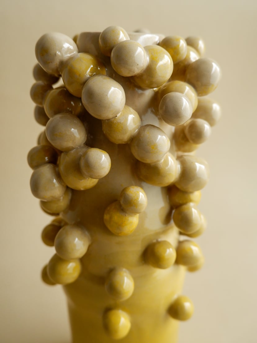 The Bubble- Yellow Vase 04 - wazon ceramiczny z kolekcji The Bubble