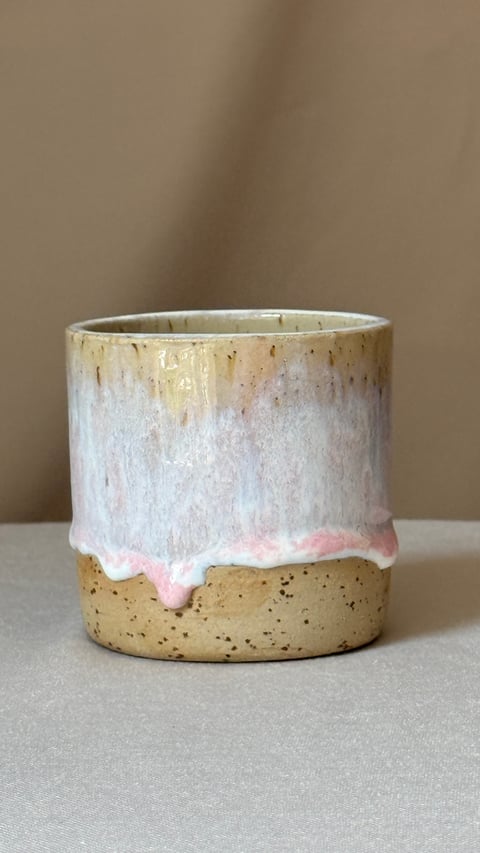 Osłonka ceramiczna Polewa 9 cm – ręcznie robiona na doniczkę