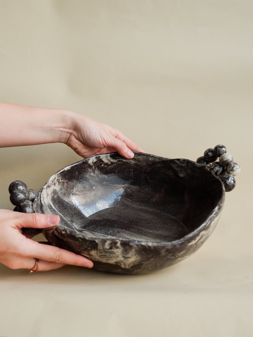 The Bubble- Marbled Clay Centerpiece 02 - ceramiczna patera z kolekcji The Bubble