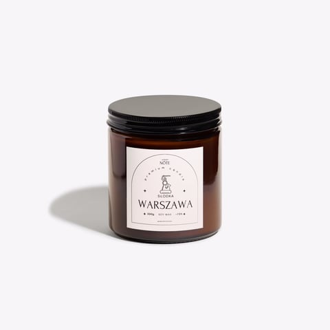 Świeca waniliowa - Słodka Warszawa - 350g