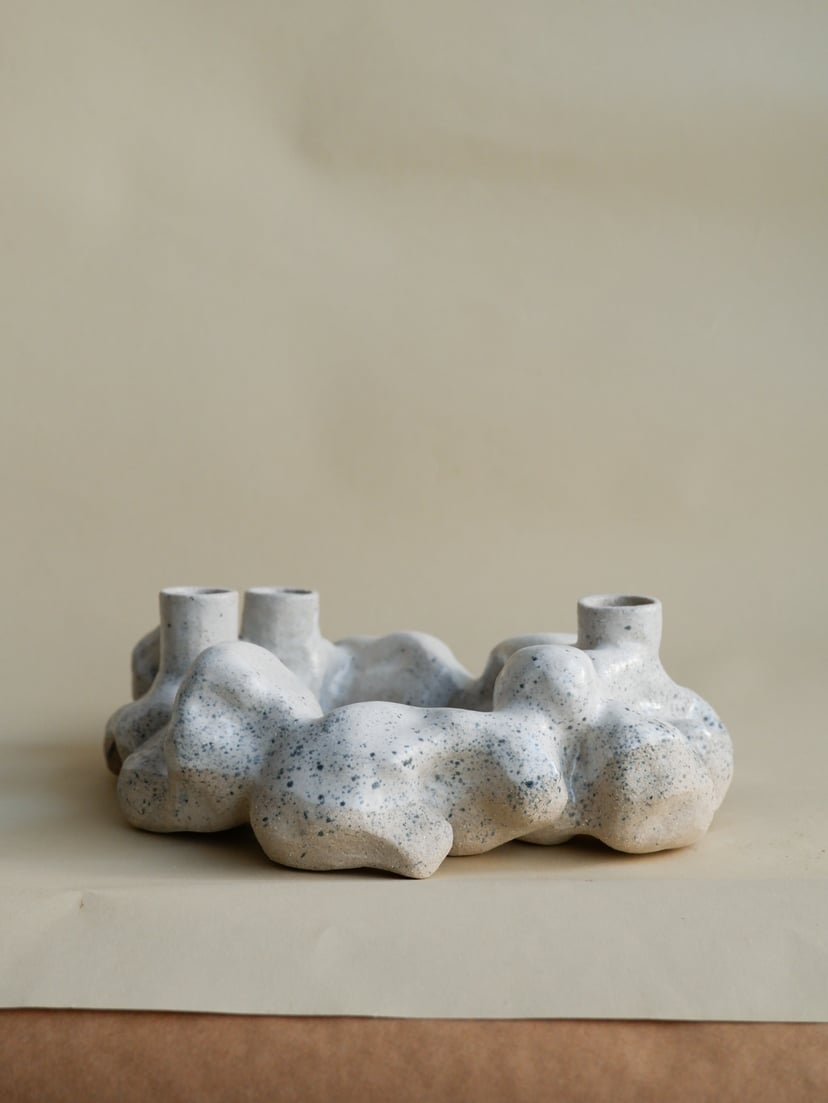 The Gems- Round Candle Holder 05 - świecznik z kamionki z kolekcji The Gems