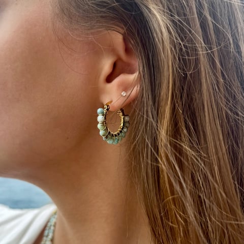 Kolczyki Royal | Larimar