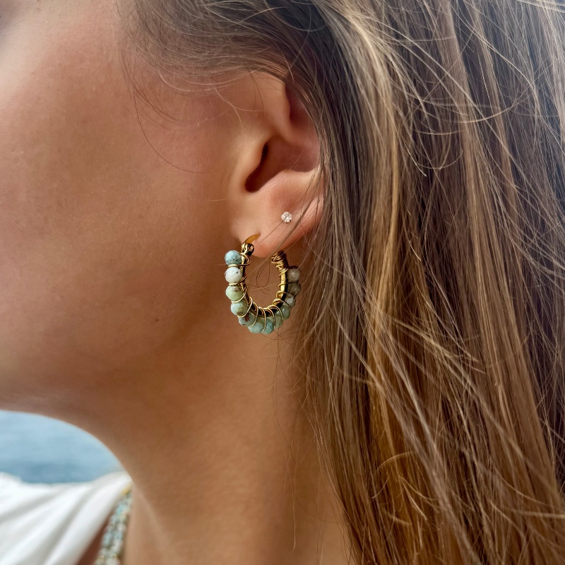 Kolczyki Royal | Larimar