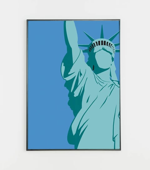 Nowy Jork – Statua Wolności - plakat architektoniczny