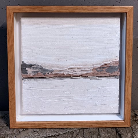 Obraz strukturalny "Horyzont" w ramie 30x30 cm