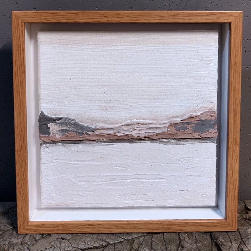 Obraz strukturalny "Horyzont" w ramie 30x30 cm