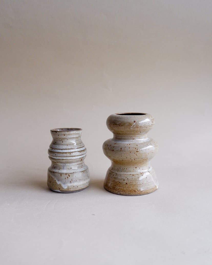 The Combined Forms- Set of Candleholders 08 - zestaw świeczników z kamionki z kolekcji The Combined Forms