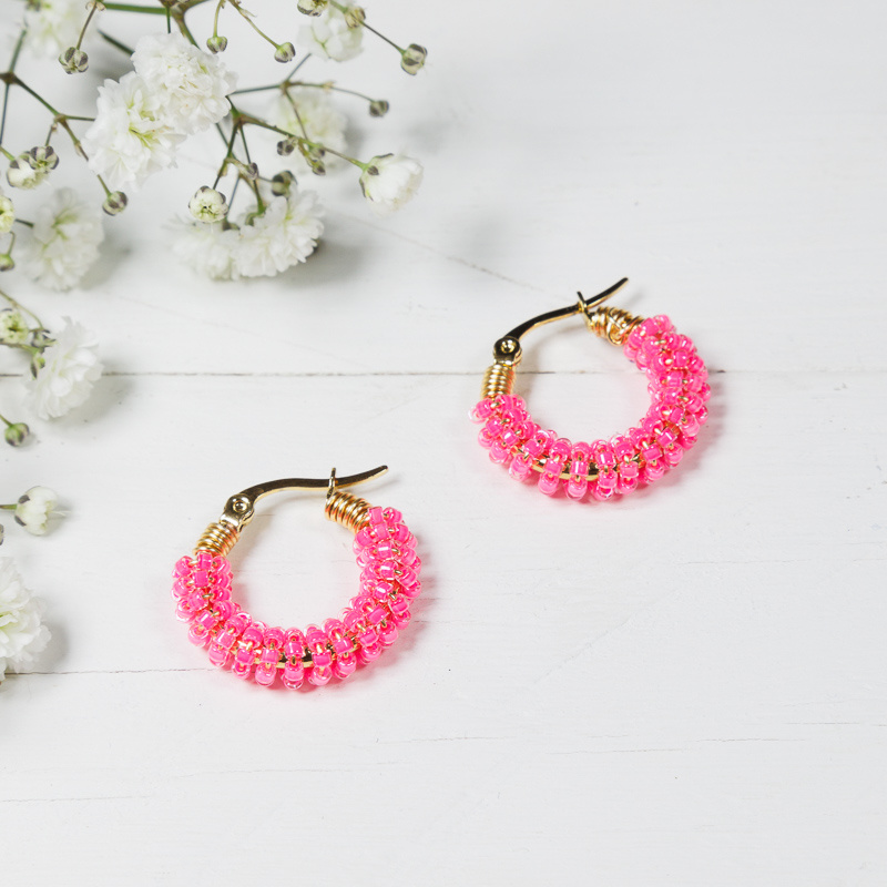 Kolczyki Candy | Neon Pink