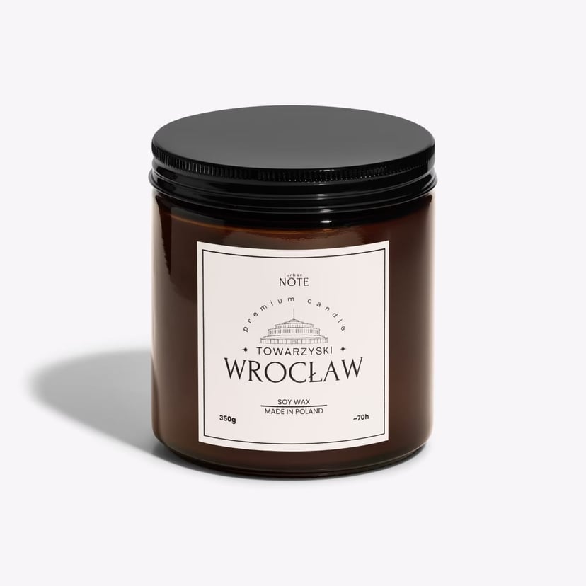 Świeca sojowa zapachowa róża i cytryna 350 g w szkle - Towarzyski Wrocław