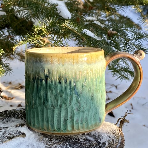 Kubek ceramiczny 400 ml rękodzieło handmade | POTERIA