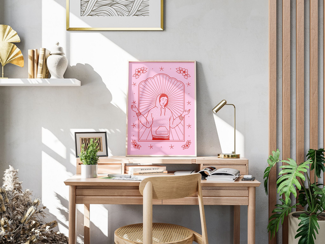 Plakat "Modern Mary in Pink" - A3