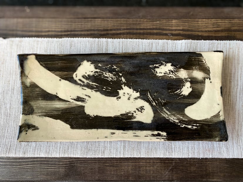 Talerz do sushi większy – ceramiczny talerz do sushi i przekąsek